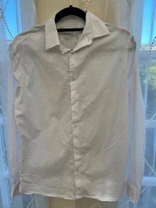 Weißes Baumwollhemd Herren pflegeleicht M&S Größe S - Bild 1 von 7