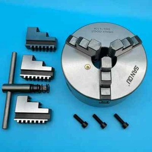 Lathe Chuck 160mm 3 Jaw Scroll Bench CNC Metal K11-160 Self-Centering Parts - Picture 1 of 24