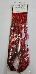 Flashabou Magnum size is 1/32", 20" long Color: #3296 Holo Red Flash - Picture 1 of 2