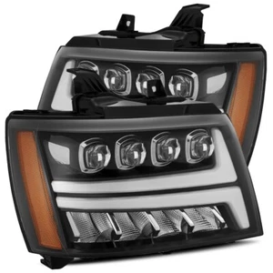 LED Projector Headlights Lamps NOVA For Chevy Avalanche Suburban Tahoe Jet Black - Picture 1 of 11