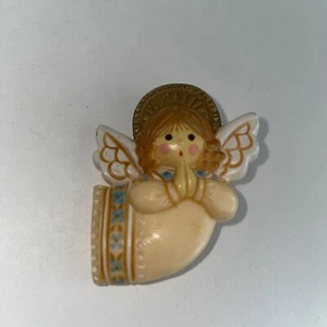 Hallmark Cards Girl Angel Pin Brooch Christian Religious Wear Wings Halo Angelic - Picture 1 of 3