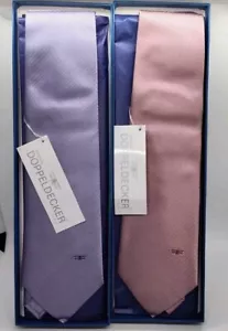 Lote de 2 corbatas originales DOPPELDECKER para hombre 100 % seda biplano y luchador - Imagen 1 de 6