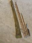 Vintage UNION HARDWARE CO. Camper Split Bamboo w/ Agate Guides Cast/Fly Rod- USA