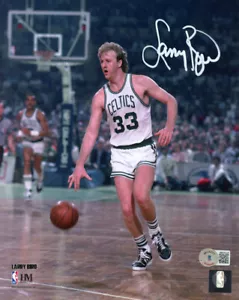 LARRY BIRD SIGNED AUTOGRAPHED 8x10 PHOTO BOSTON CELTICS LEGEND RARE BECKETT BAS - Picture 1 of 2
