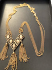 Vintage Gold Tone Multi Stran Necklace Made By Sarah Coventry