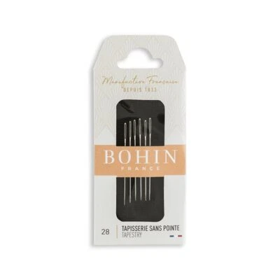 Agujas de coser manuales para tapiz BOHIN Francia - talla 28 Foto 1 de 2