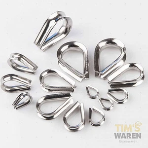 5mm Edelstahl Kauschen Kausche für Draht Seilöse V4A AISI 316 - Bild 1 von 1