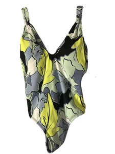 Apt 9 Talia Square Trim Blossoms Flowers One Piece Bathing Suit Small (4-6) NWT - Bild 1 von 5
