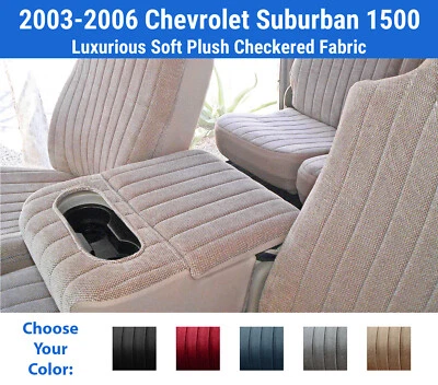 Fundas de asiento de felpa para Chevrolet Suburban 1500 2003-2006 Foto 1 de 4