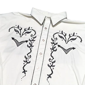 🔥👀RARE Panhandle Slim XXL Western Shirt Pearl Snap Rhinestone Cowboy Vintage - Picture 1 of 16