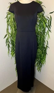 BARIANO | Size 14 | Formal Navy Capped Sleeves Full Length Dress 🪻 - Picture 1 of 6