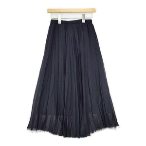 FILBLANC Filbran Pleated Long skirt Navy 5-0917T∞ - Picture 1 of 7