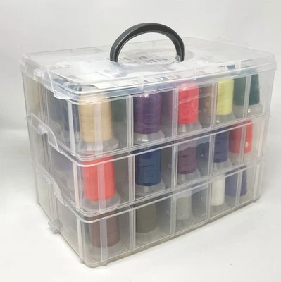 Embroidex 60 Spools Polyester Embroidery Machine Thread  in Case - Image 1 of 3