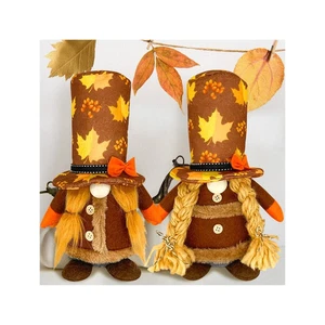 2 Piezas Gnomos de Otoño Felpa Otoño Acción de Gracias Decoraciones para Decoración de Mesa del Hogar - Imagen 1 de 8