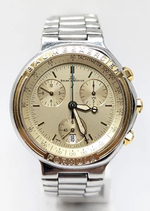 Orologio Baume & Mercier formula 1 swiss made vintage chronograph watch in accia - Foto 1 di 18
