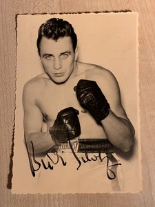 Autogramm GUSTAV "BUBI" SCHOLZ (†2000)-Boxer-Deutscher Meister-EM-Pressefoto-AK - Picture 1 of 2