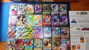 Pokemon Mixed Lot! 28 Cards! Full Art + V Cards! Snorlax Tin & 2 Mini Books! - Picture 1 of 16
