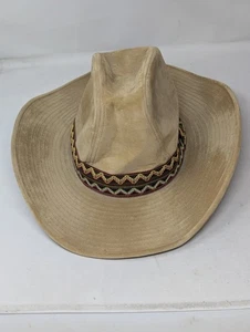 Vintage Newport Western Cowboy Hut starres Wildleder hellbraun/hellbraun Gr. Medium 7-7-1/8 - Bild 1 von 9