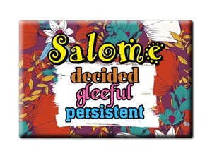 Salome Kühlschrankmagnet Name mit Adjektiven I Love Geschenkidee - Bild 1 von 7