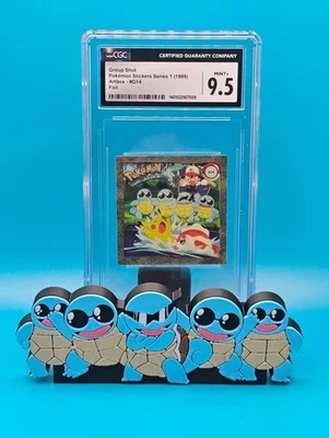 CGC 9.5 Group Shot #G14 - Pokemon Stickers Series 1 Foil Squirtle Squad 1999 - Image 1 of 2