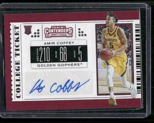 Boleto universitario AMIR COFFEY 2019 Panini Contenders selecciones del draft novato automático #116 - Imagen 1 de 2