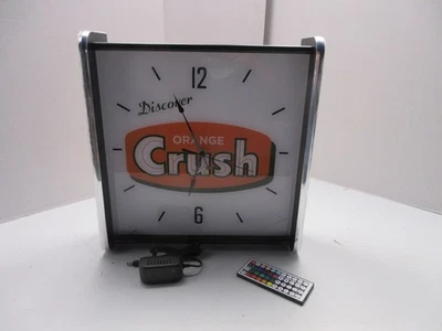 Discover Orange Crush LED light up wall clock Brand New - Image 1 of 4