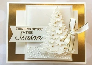 Christmas Metal Cutting Dies Trees Die 3d Tree Decorations Card Making Crafts - Picture 1 of 6