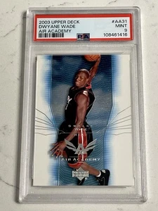 Dwyane Wade 2003 Upper Deck #AA31 Air Academy Rookie RC PSA 9 COME NUOVO - Foto 1 di 2