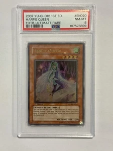 2007 YU-GI-OH! FOTB-EN020 HARPIE QUEEN 1ST EDITION ULTIMATE RARE PSA 8 - Picture 1 of 1