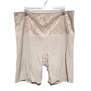 Torrid Curve Shapewear 4 Women's Tan Lace High Rise Stretch Comfy Shaping Shorts - Picture 1 of 4