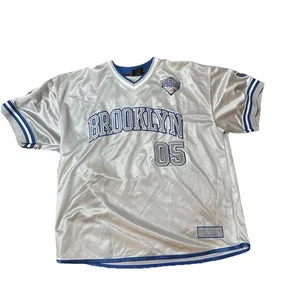 Vintage 1992 Fubu Athletics Brooklyn #5 Limited Edition Silver/blue XXL - Picture 1 of 8