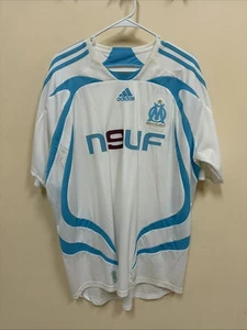MAGLIA CALCIO OLIMPICA MARSIGLIA 2007/2008 HOME FOOTBALL MAILLOT ADIDAS XL - Foto 1 di 4
