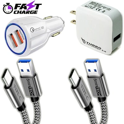Cargador rápido de coche rápido (3 puertos) USB con conector tipo C para Android y iPhone  Foto 1 de 4