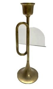 Eleganter Trompetenhorn Kerzenständer Vintage Messing Kerzenhalter 7,5 cm - Bild 1 von 8