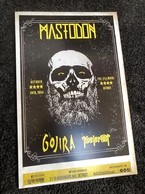 HOME DECOR MASTODON Gojira Detroit Promotional poster 2014