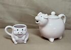 Vintage Price & Kensington Ceramic Pink Pig Teapot & Mug