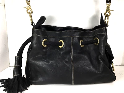 Bolso de hombro Kenneth Cole Reaction de cuero y tela negro Foto 1 de 4