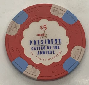 President Casino on the Admiral $ 5 Chip - St. Louis Missouri - Paulson H&C - Bild 1 von 4