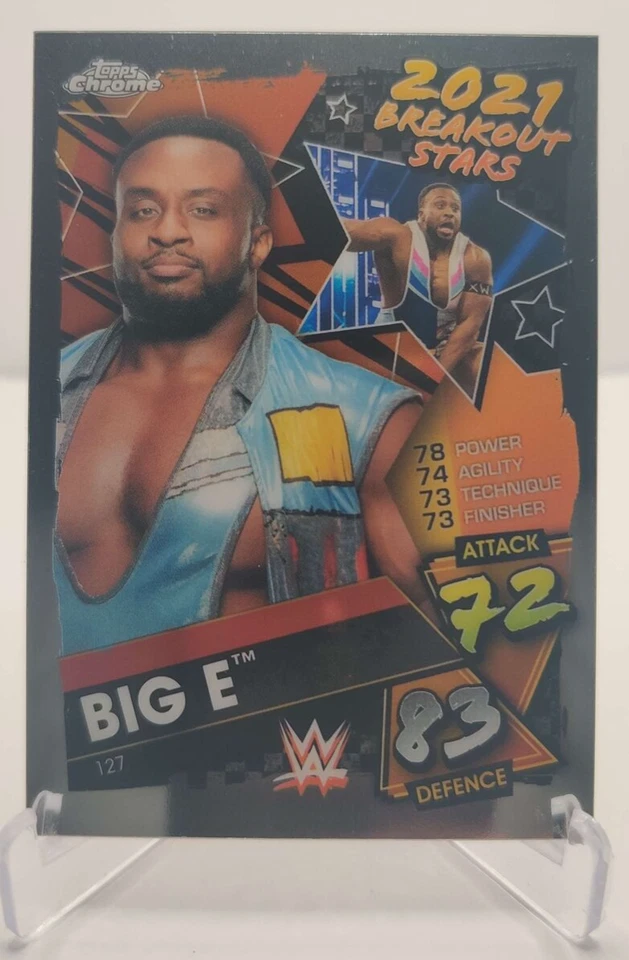 2021 Topps WWE Chrome Slam Attax #127 Big E wrestling card - Image 1 of 1
