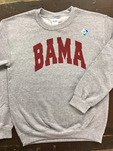 Bama Sweatshirt University of Alabama Crimson Tide Crew Neck - Picture 1 of 2