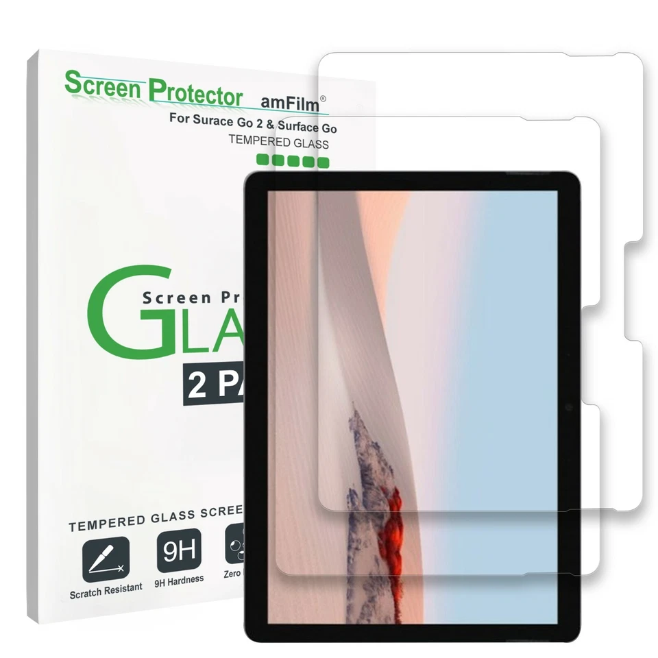 Microsoft Surface GO 4 / Go 2 / Go amFilm Tempered Glass Screen Protector (2PK) - Image 1 of 4