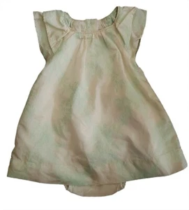 Baby Gap Mädchen Kleid Schlüpfer Set ELFENBEIN Blumenmuster Jacquard Hochzeit 0-3 Taufe - Bild 1 von 5