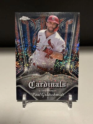 2022 Paul Goldschmidt Topps Chrome Pinstripe Plaques Refractor #P-12 Cardinals - Image 1 of 2