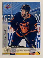 2020-21 UD Game Dated Moments CONNOR McDAVID /499 “Fastest To 500 Pts” Card# 16