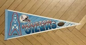 Vintage Houston Oilers NFL Football 12" x 30" Pennant - Rare Version -VG + - Picture 1 of 2
