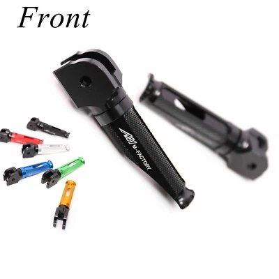 SHINOBI Black Racing Front Foot Pegs For Yamaha MT-10FZ-10 16-19 20 21 22 23 24 - Image 1 of 4