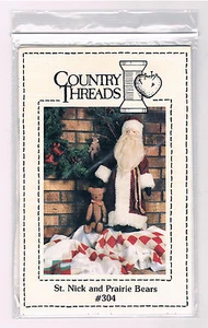 Patrón Country Threads 304 - Osos de San Nicolás y Pradera - Navidad - Imagen 1 de 2