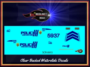 1/64 SUV Puerto Rico Polica Blue Decal SCR-0915 - Bild 1 von 3