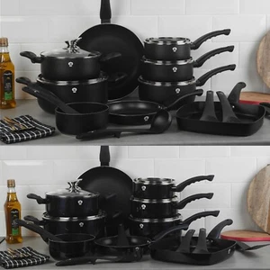 Blaumann Cookware Frying Grill Pots Pan Saucepan Casserole Soft Touch Handle Lid - Picture 1 of 25