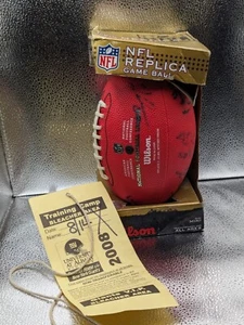 WILSON NFL GAME FOOTBALL AUTHENTIC DUKE 2008 NY Giants Replica size mini - Picture 1 of 12